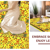 Ultra Soft Area Rug, Non Slip, Stain Resistant, Washable Area Rugs for Living Room, Bedroom, Colorful Spiraled Dreamlike Aesthetic(Yellow)