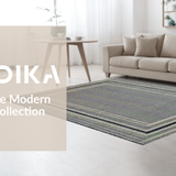 Ultra Soft Area Rug, Non Slip, Stain Resistant, Washable Area Rugs for Living Room, Bedroom, Sophisticated Lattice Dark Palette(Gray)