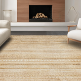 Ultra Soft Area Rug, Non Slip, Stain Resistant, Washable Area Rugs for Living Room, Bedroom, Elegant Natural Tones Layered(Beige)