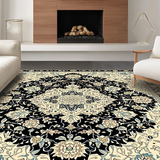 Luxurious Black Beige Medallion(Ivory)