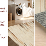 Ultra Soft Area Rug, Non Slip, Stain Resistant, Washable Area Rugs for Living Room, Bedroom, Earthy Toned Minimalist Pattern(Beige)