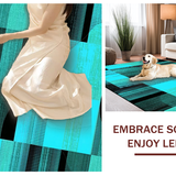 Contemporary Flowing Line Artwork(Blue)