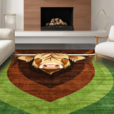 Ultra Soft Area Rug, Non Slip, Stain Resistant, Washable Area Rugs for Living Room, Bedroom, Lively Pastoral Theme Rug(Brown)