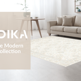 Ultra Soft Area Rug, Non Slip, Stain Resistant, Washable Area Rugs for Living Room, Bedroom, Luxurious Gentle Round Visual Appeal(Beige)