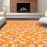 Ultra Soft Area Rug, Non Slip, Stain Resistant, Washable Area Rugs for Living Room, Bedroom, Color Pop Shaggy Accent Piece(Orange)