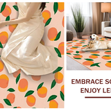 Ultra Soft Area Rug, Non Slip, Stain Resistant, Washable Area Rugs for Living Room, Bedroom, Bright Fresh Fruit Inspired Decor(Orange)
