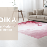 Ultra Soft Area Rug, Non Slip, Stain Resistant, Washable Area Rugs for Living Room, Bedroom, Whimsical Soft Pink Floral Accents(Pink)