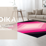 Ultra Soft Area Rug, Non Slip, Stain Resistant, Washable Area Rugs for Living Room, Bedroom, Stylish Colorful Abstract Artistic Piece(Pink)