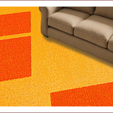 Ultra Soft Area Rug, Non Slip, Stain Resistant, Washable Area Rugs for Living Room, Bedroom, Mid Century Modern Vibrant Meditation Space Rug(Orange)