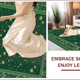 Ultra Soft Area Rug, Non Slip, Stain Resistant, Washable Area Rugs for Living Room, Bedroom, Zodiac Design Dorm Room Thin Washable Area Rug(Green)
