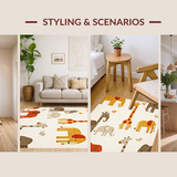 Vibrant Pastel Safari Scene Design(Beige)