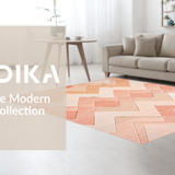 Ultra Soft Area Rug, Non Slip, Stain Resistant, Washable Area Rugs for Living Room, Bedroom, Vibrant Transitional Lattice Patterns(Pink)