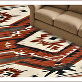 Ultra Soft Area Rug, Non Slip, Stain Resistant, Washable Area Rugs for Living Room, Bedroom, Elegant Ethnic Ogee Design(Brown)