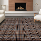 Ultra Soft Area Rug, Non Slip, Stain Resistant, Washable Area Rugs for Living Room, Bedroom, Minimalist Modern Fringed Checker Pattern(Brown)