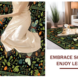 Ultra Soft Area Rug, Non Slip, Stain Resistant, Washable Area Rugs for Living Room, Bedroom, Dynamic Orange Accent Insect Theme(Black)