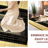 Ultra Soft Area Rug, Non Slip, Stain Resistant, Washable Area Rugs for Living Room, Bedroom, Sophisticated Urban Linear Patterns(Gold)