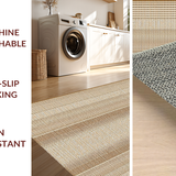 Ultra Soft Area Rug, Non Slip, Stain Resistant, Washable Area Rugs for Living Room, Bedroom, Luxe Soft Textured Ambiance(Beige)