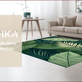 Ultra Soft Area Rug, Non Slip, Stain Resistant, Washable Area Rugs for Living Room, Bedroom, Elegant Green Botanical Aesthetic(Green)