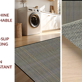 Ultra Soft Area Rug, Non Slip, Stain Resistant, Washable Area Rugs for Living Room, Bedroom, Rustic Neutral Diamond Patterning(Beige)