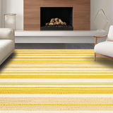 Ultra Soft Area Rug, Non Slip, Stain Resistant, Washable Area Rugs for Living Room, Bedroom, Lively Artisan Crafted Motif(Yellow)