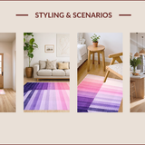 Ultra Soft Area Rug, Non Slip, Stain Resistant, Washable Area Rugs for Living Room, Bedroom, Gradient Soft Pastel Aesthetic(Pink)