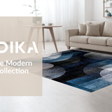Ultra Soft Area Rug, Non Slip, Stain Resistant, Washable Area Rugs for Living Room, Bedroom, Gradient Abstract Striped Area Rug(Blue)