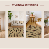 Ultra Soft Area Rug, Non Slip, Stain Resistant, Washable Area Rugs for Living Room, Bedroom, Cozy Nature-Themed Braided Style(Beige)
