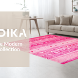 Ultra Soft Area Rug, Non Slip, Stain Resistant, Washable Area Rugs for Living Room, Bedroom, Stylish Elegant Heart Imagery(Pink)