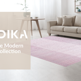 Ultra Soft Area Rug, Non Slip, Stain Resistant, Washable Area Rugs for Living Room, Bedroom, Sleek Solid Mauve Minimalist Aesthetic(Pink)