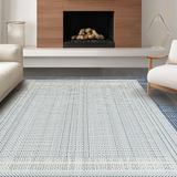 Ultra Soft Area Rug, Non Slip, Stain Resistant, Washable Area Rugs for Living Room, Bedroom, Sophisticated Abstract Floral Elements(White)