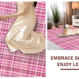 Ultra Soft Area Rug, Non Slip, Stain Resistant, Washable Area Rugs for Living Room, Bedroom, Pink White Bow Rug: Uno Reverse Aesthetic Floor Covering(Pink)