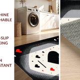 Chic Monochrome Patterned Mat(Black)