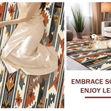 Ultra Soft Area Rug, Non Slip, Stain Resistant, Washable Area Rugs for Living Room, Bedroom, Dynamic Southwest Inspired Elements(Brown)