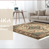 Ultra Soft Area Rug, Non Slip, Stain Resistant, Washable Area Rugs for Living Room, Bedroom, Western Rubber Backing(Beige)