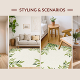 Ultra Soft Area Rug, Non Slip, Stain Resistant, Washable Area Rugs for Living Room, Bedroom, Soft Olive Natural Vibe(Beige)
