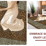 Ultra Soft Area Rug, Non Slip, Stain Resistant, Washable Area Rugs for Living Room, Bedroom, Elegant Warm Toned Animal Design(Brown)