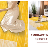 Ultra Soft Area Rug, Non Slip, Stain Resistant, Washable Area Rugs for Living Room, Bedroom, Radiant Contemporary Yellow Hue(Yellow)