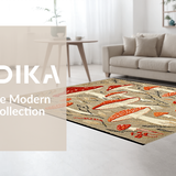 Charming Colorful Mushroom Illustration(Beige)