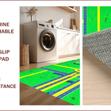 Whimsical Urban Landscape Tapestry(Green)