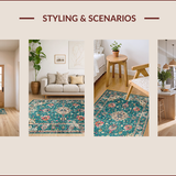 Vibrant Teal Geometric Accents(Blue)