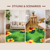Ultra Soft Area Rug, Non Slip, Stain Resistant, Washable Area Rugs for Living Room, Bedroom, Charming Bright Trellis Motif(Green)