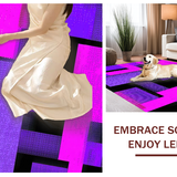 Ultra Soft Area Rug, Non Slip, Stain Resistant, Washable Area Rugs for Living Room, Bedroom, Modern Playful Geometric Motif(Purple)
