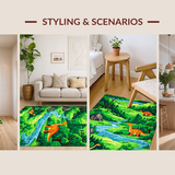 Joyful Multi Colored Dino World(Green)