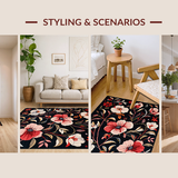 Luxurious Dark Floral Composition(Black)