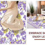 Ultra Soft Area Rug, Non Slip, Stain Resistant, Washable Area Rugs for Living Room, Bedroom, Whimsical Lavender Blooming Style(Purple)