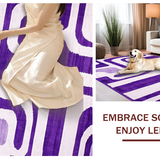 Ultra Soft Area Rug, Non Slip, Stain Resistant, Washable Area Rugs for Living Room, Bedroom, Soft Purple Shaggy Textures(Purple)