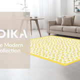 Ultra Soft Area Rug, Non Slip, Stain Resistant, Washable Area Rugs for Living Room, Bedroom, Delicate Petal Accents in Minimalist Style(Yellow)
