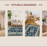 Distressed Blue Geometric Elegance(Blue)
