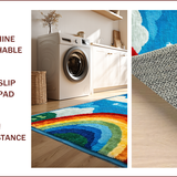 Ultra Soft Area Rug, Non Slip, Stain Resistant, Washable Area Rugs for Living Room, Bedroom, Celestial High Pile Kids Bedroom Carpet(Blue)