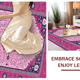 Ultra Soft Area Rug, Non Slip, Stain Resistant, Washable Area Rugs for Living Room, Bedroom, Vibrant Geometric Decorative Statement(Pink)